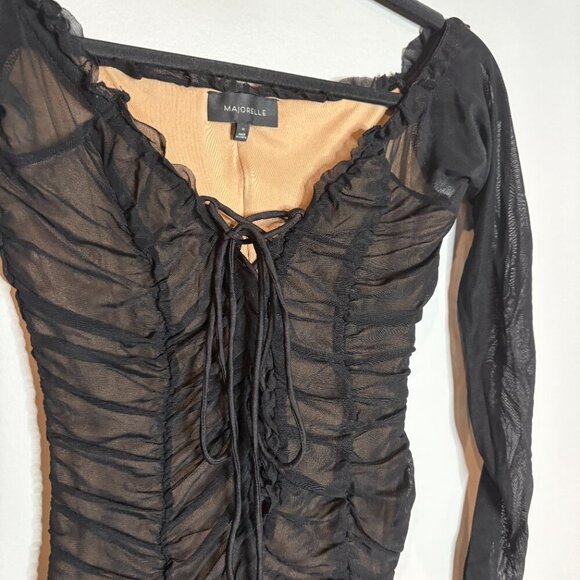 Majorelle Darling Dress in Black Lace Up - Picture 3 of 6